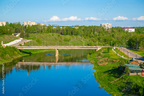 view of the Volga River in the city of Rzhev, in Russia