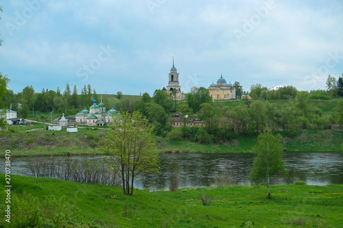 image of the old Russian city of Staritsa on the banks of the Volga