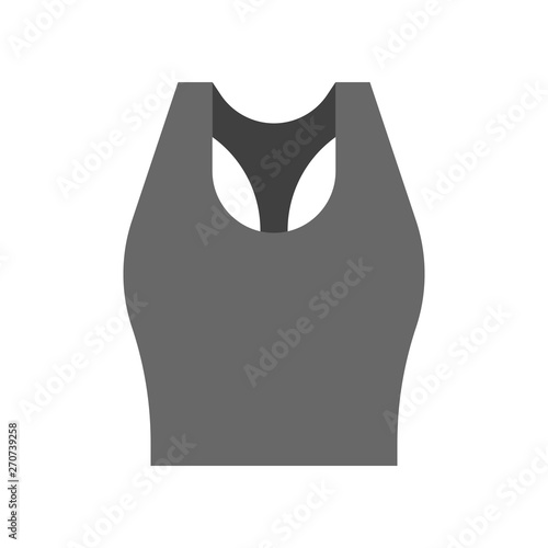 Sleeveless shirt vector illustration, flat style icon