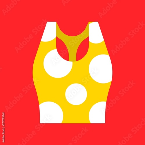 Sleeveless shirt vector illustration, flat style icon