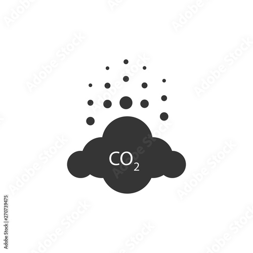 Co2 emissions icon. Carbon dioxide. New trendy graphic design for web, app, logo, ui. Vector illustration.