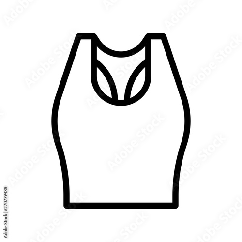 Sleeveless shirt vector illustration, line style icon