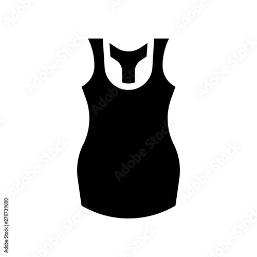 Sleeveless shirt vector illustration, solid style icon