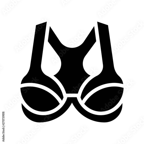 Bra or Brassiere vector illustration, solid style icon