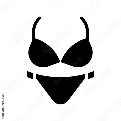 Bikini or Lingerie vector illustration, solid style icon