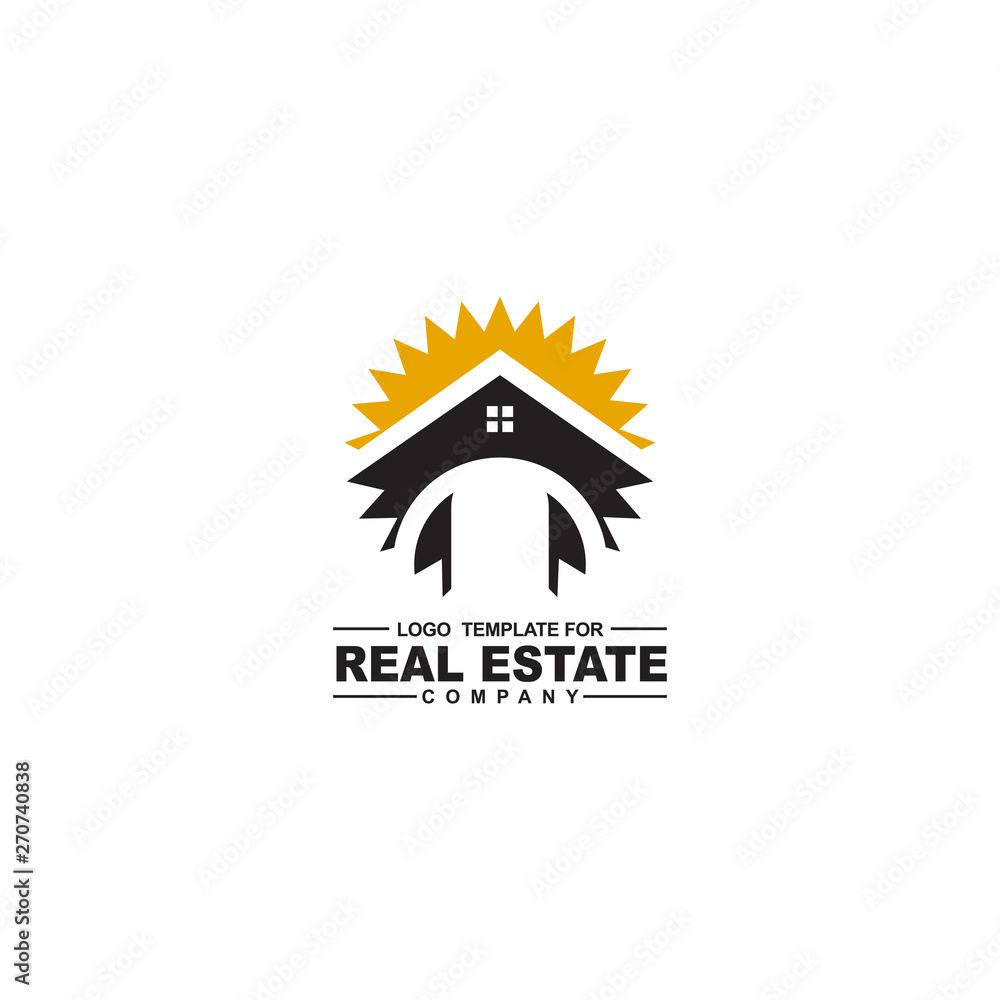 Obraz premium Real estate home logo design vector template
