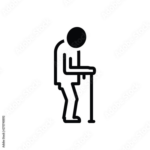Black solid icon for outlast survive 
