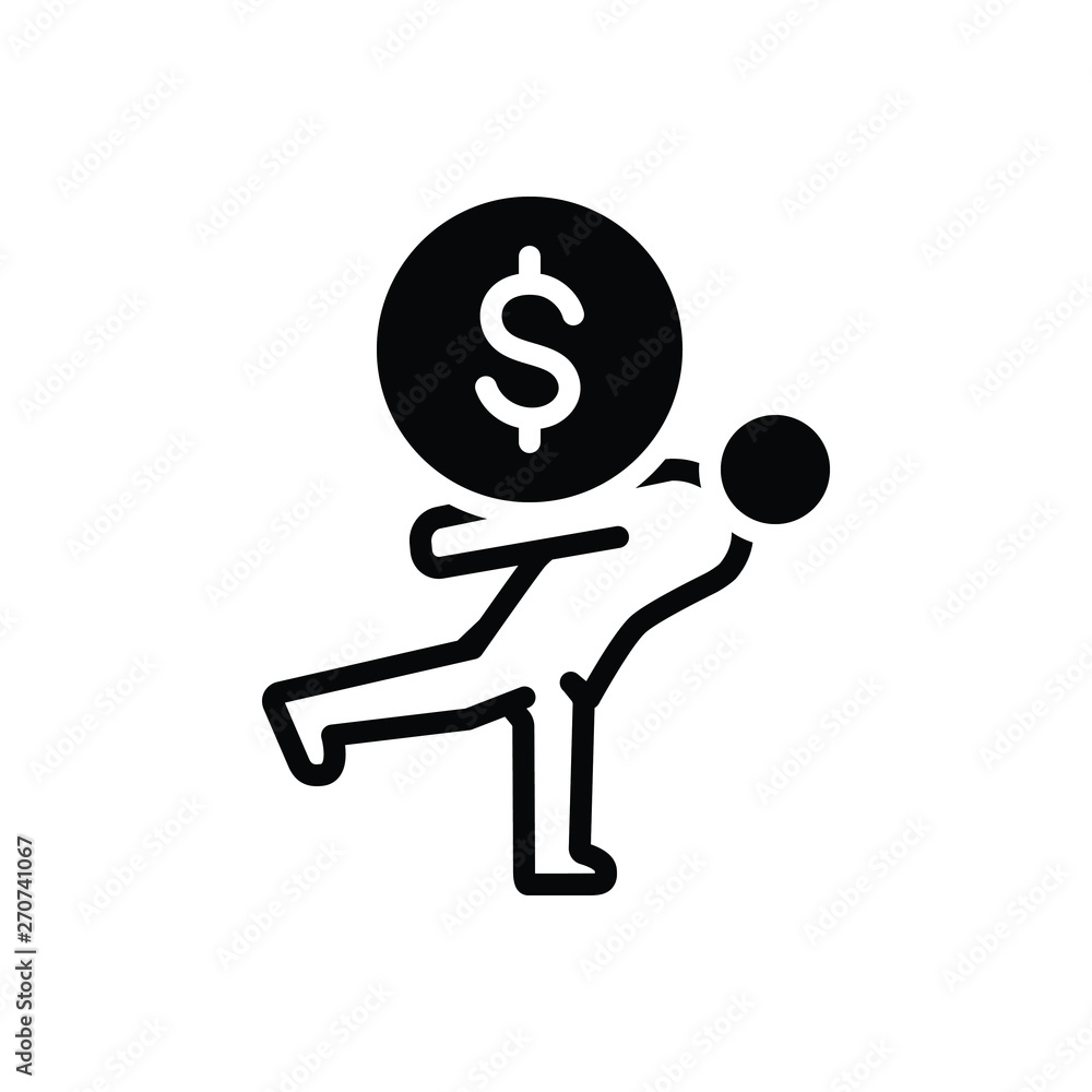 Black solid icon for overcharge price Black solid icon for overcharge price