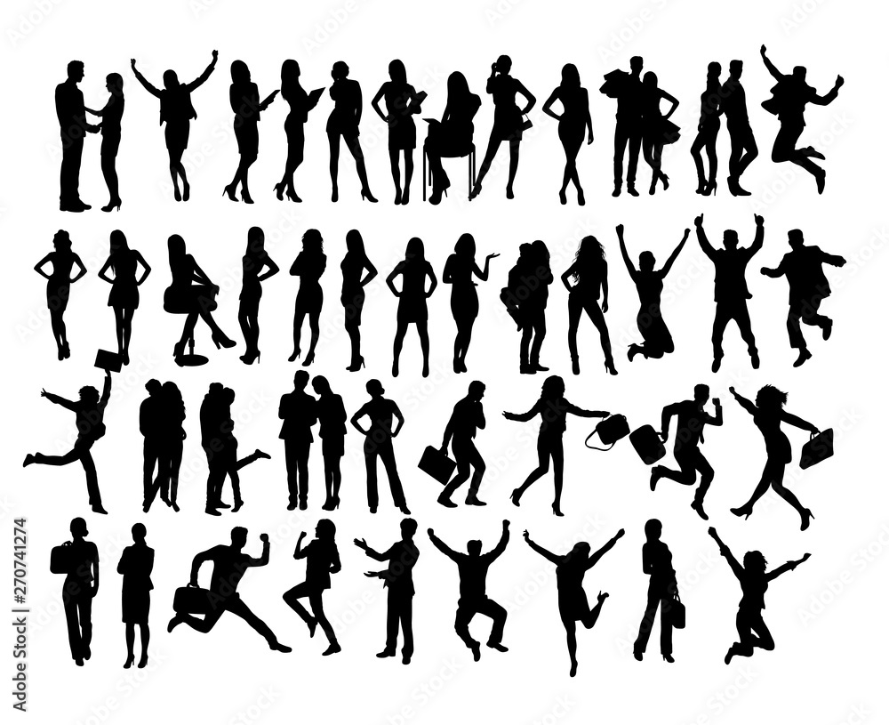 People Vector Silhouettes, art vector design People Vector Silhouettes, art vector design