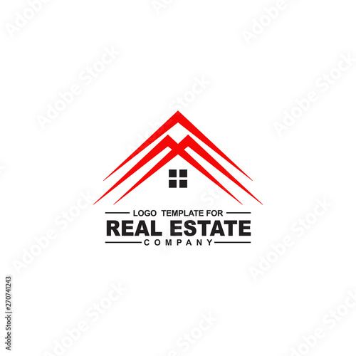 Real estate home logo design vector template