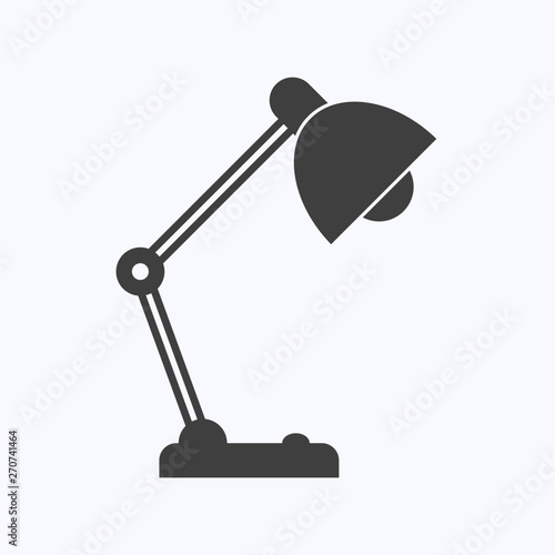 Table office lamp flat style isolated on white background
