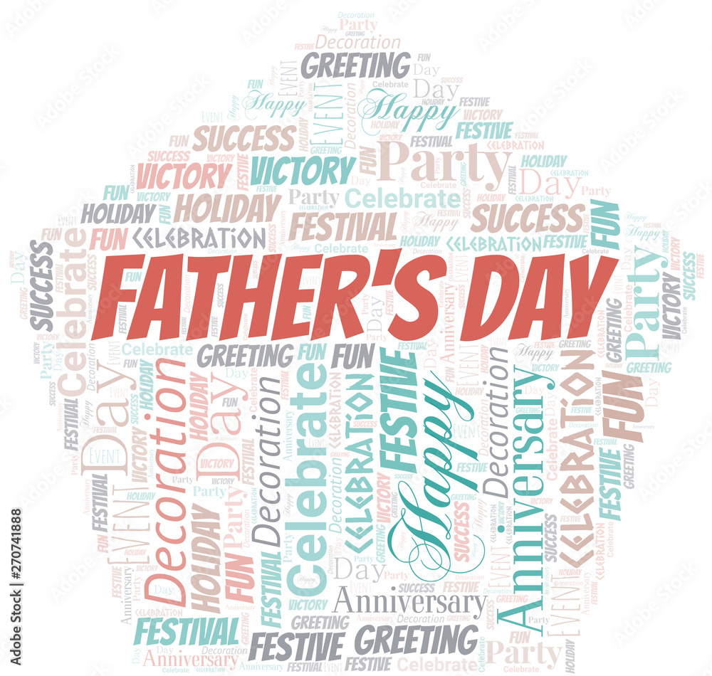 Fototapeta premium Father's Day Word Cloud. Wordcloud Made With Text.