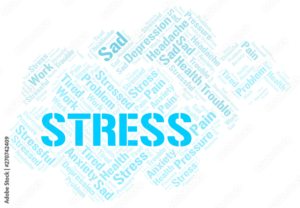 Obraz premium Stress word cloud.
