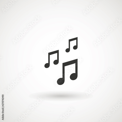 Music note icon in trendy flat style isolated on background. Music note icon page symbol for your web site design logo, app, UI. Vector illustration,