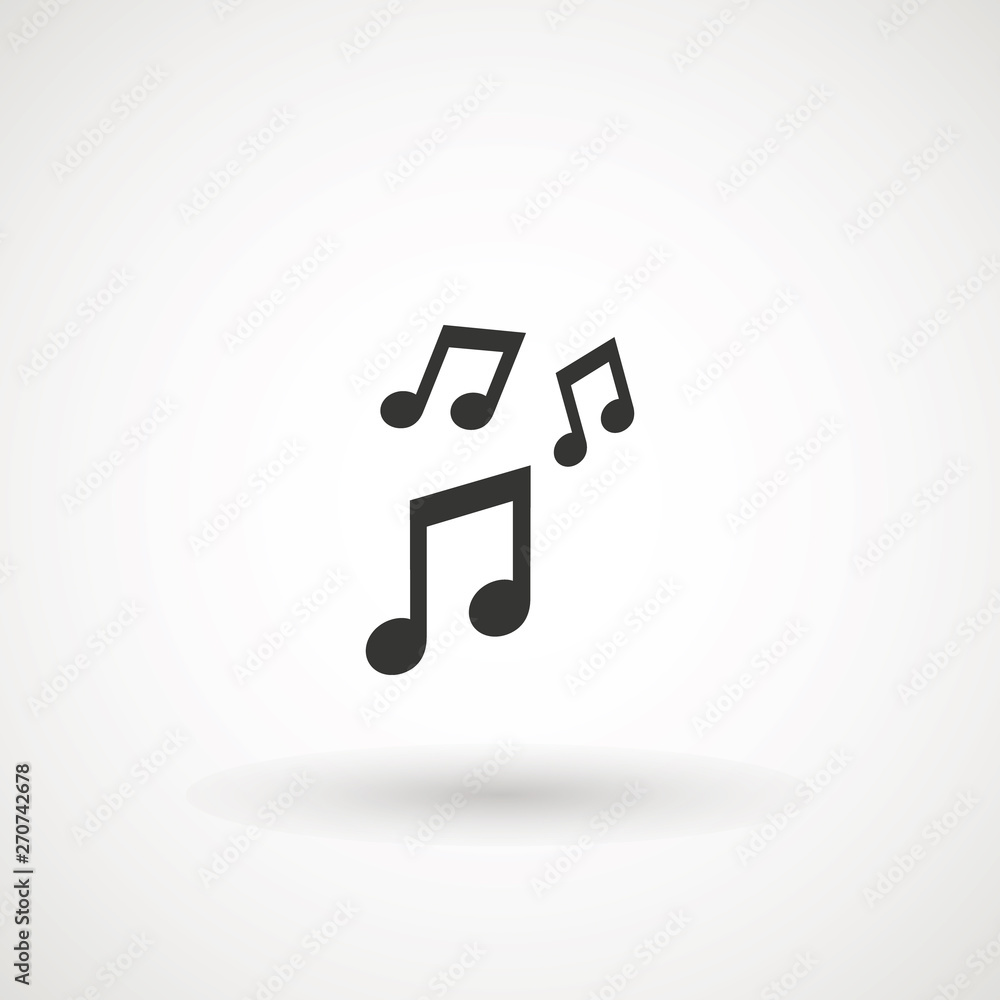 Music note icon in trendy flat style isolated on background. Music note icon page symbol for your web site design logo, app, UI. Vector illustration, Music note icon in trendy flat style isolated on background. Music note icon page symbol for your web site design logo, app, UI. Vector illustration,