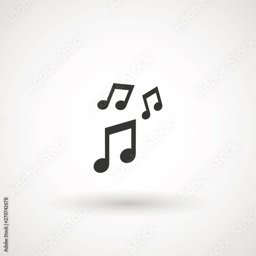 Music note icon in trendy flat style isolated on background. Music note icon page symbol for your web site design logo, app, UI. Vector illustration,