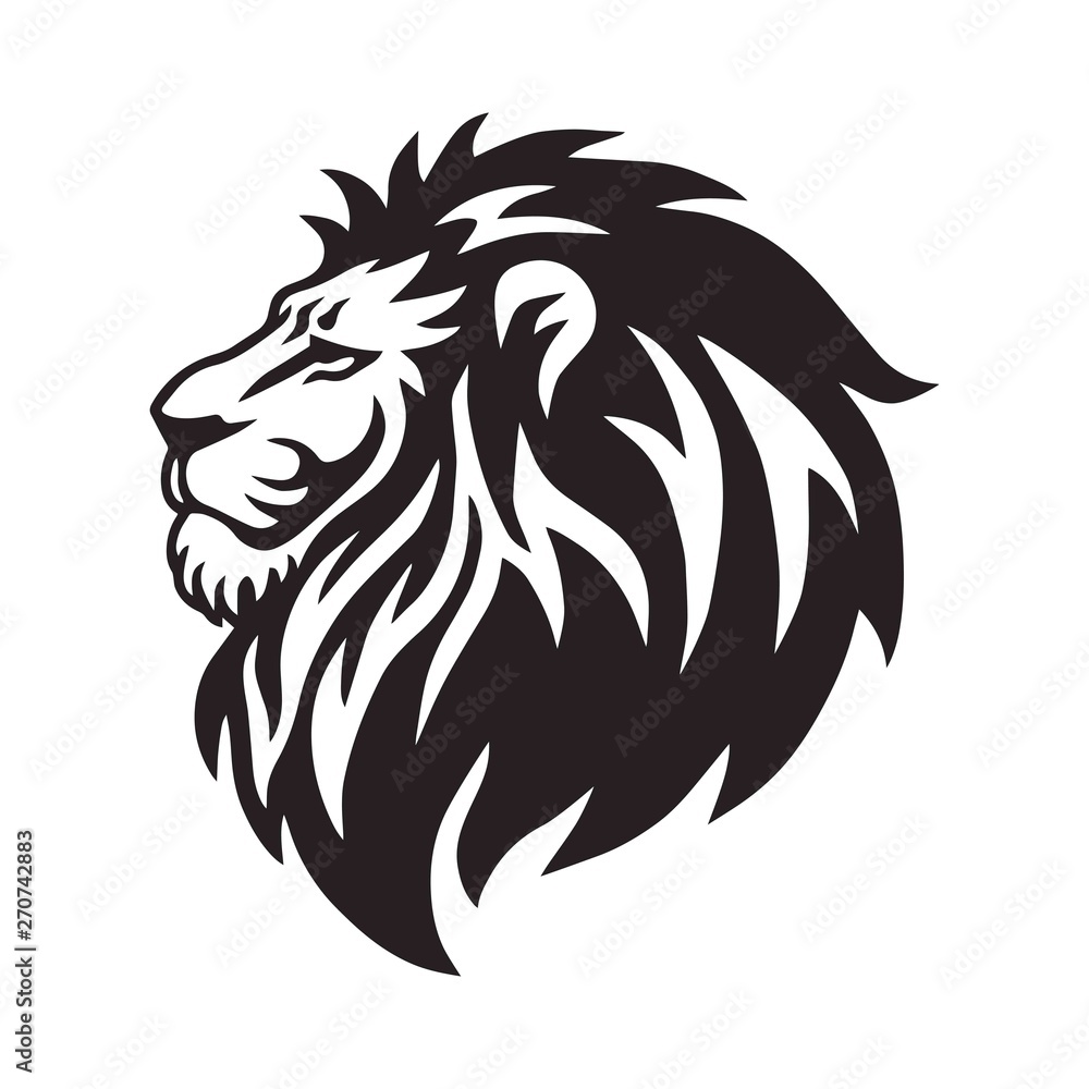 Wild Lion Head Logo Vector Icon Design Cartoon Wild Lion Head Logo Vector Icon Design Cartoon