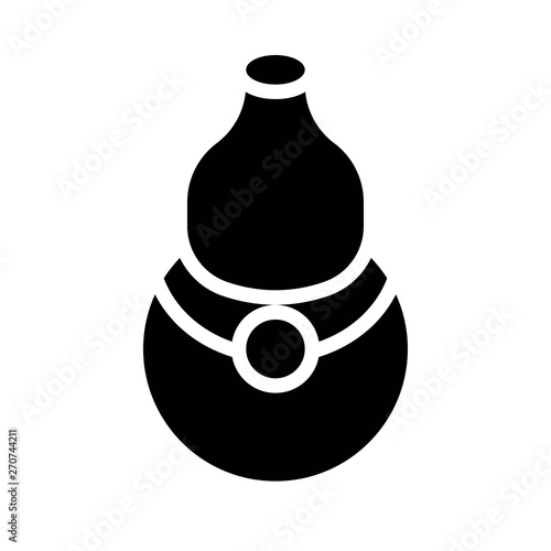 Calabash vector, Chinese lunar new year solid icon
