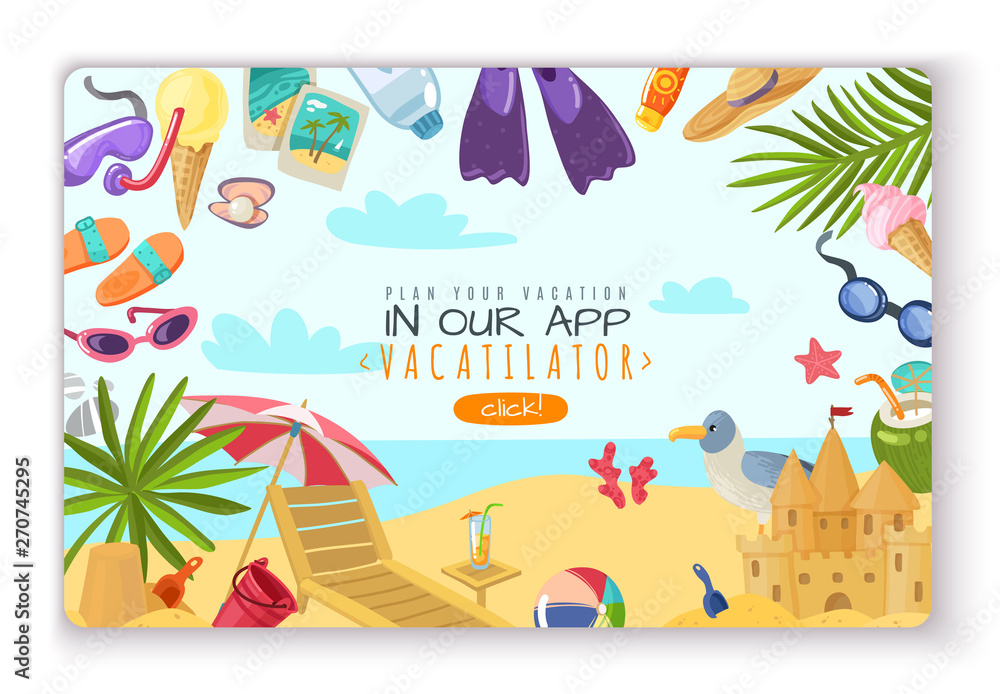 Summer holiday items landing page Summer holiday items landing page