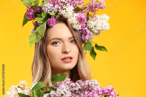 Beautiful young woman with ...