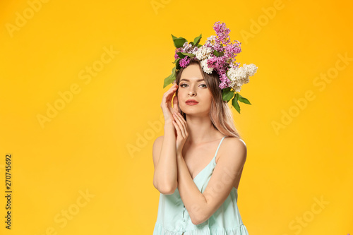 Beautiful young woman with ...