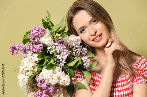 Beautiful young woman with ...