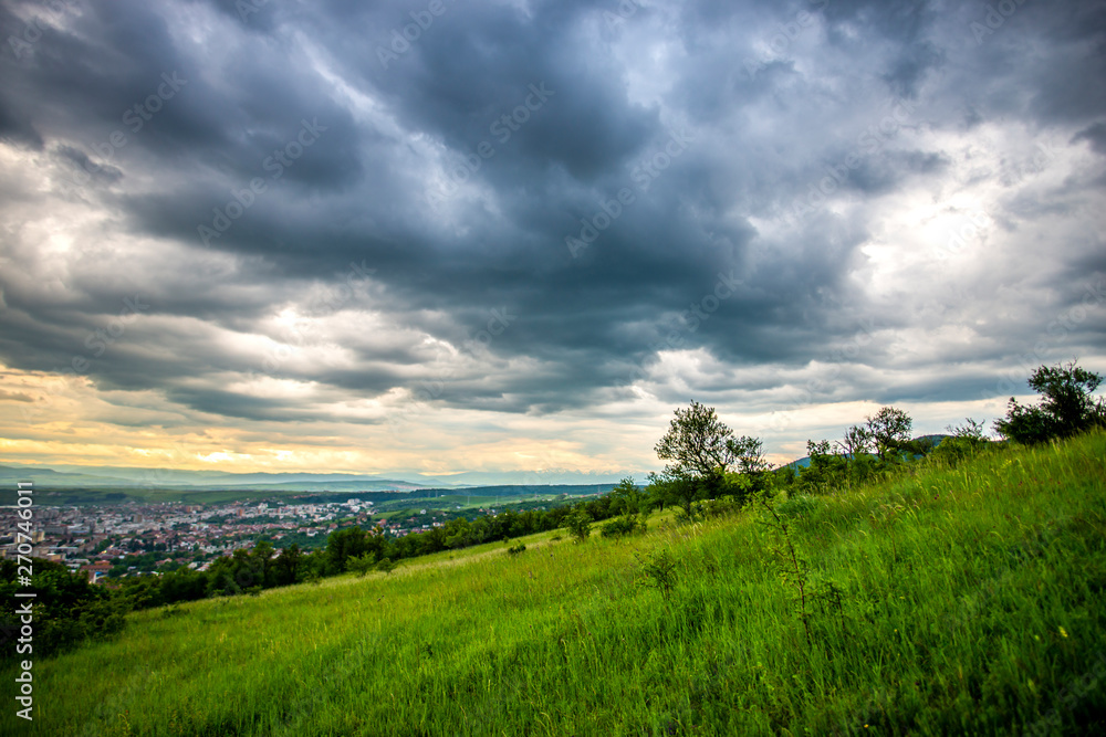Obraz premium Storm clouds in the springtime