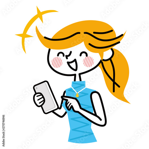 女性　スマホ　喜ぶ