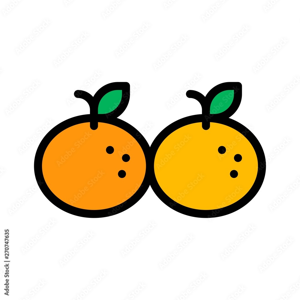 Orange vector, Chinese lunar new year filled icon Orange vector, Chinese lunar new year filled icon