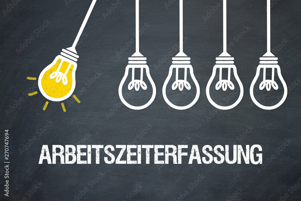 Fototapeta premium Arbeitszeiterfassung / Lampen Konzept