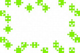 Puzzle jigsaw frame, background, banner or blank.