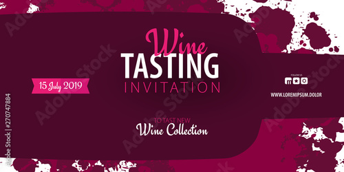 Wine tasting. Template for promotions or presentations of wine events.