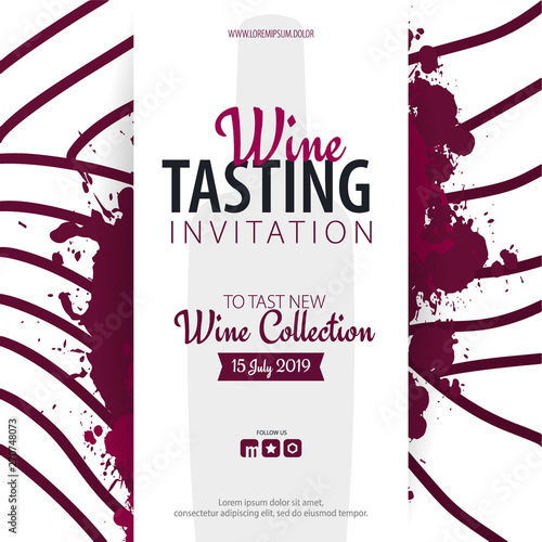 Wine tasting. Template for promotions or presentations of wine events.
