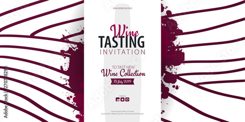 Wine tasting. Template for promotions or presentations of wine events.
