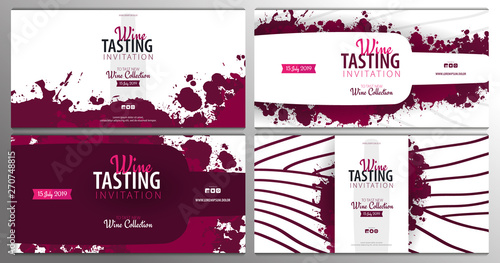 Wine tasting. Template for promotions or presentations of wine events.