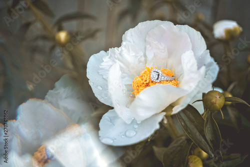 Engagement Ring in flowers