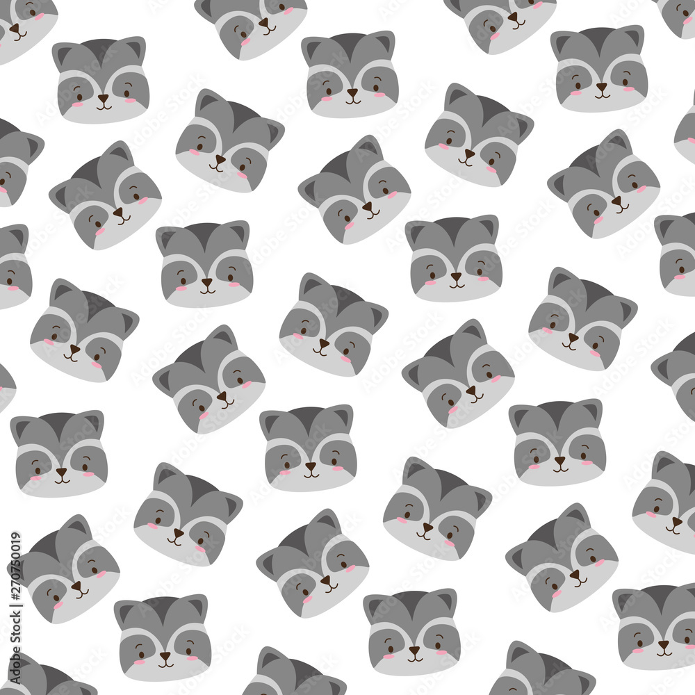cute raccoon face cartoon background cute raccoon face cartoon background