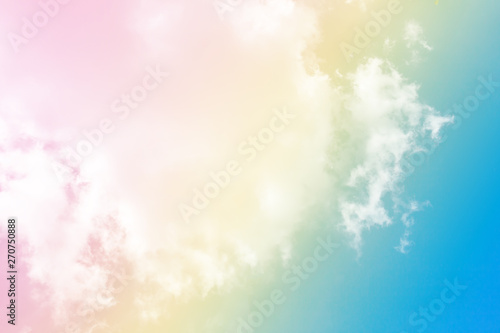 Pastel of soft sky and  cloud, abstract background. 