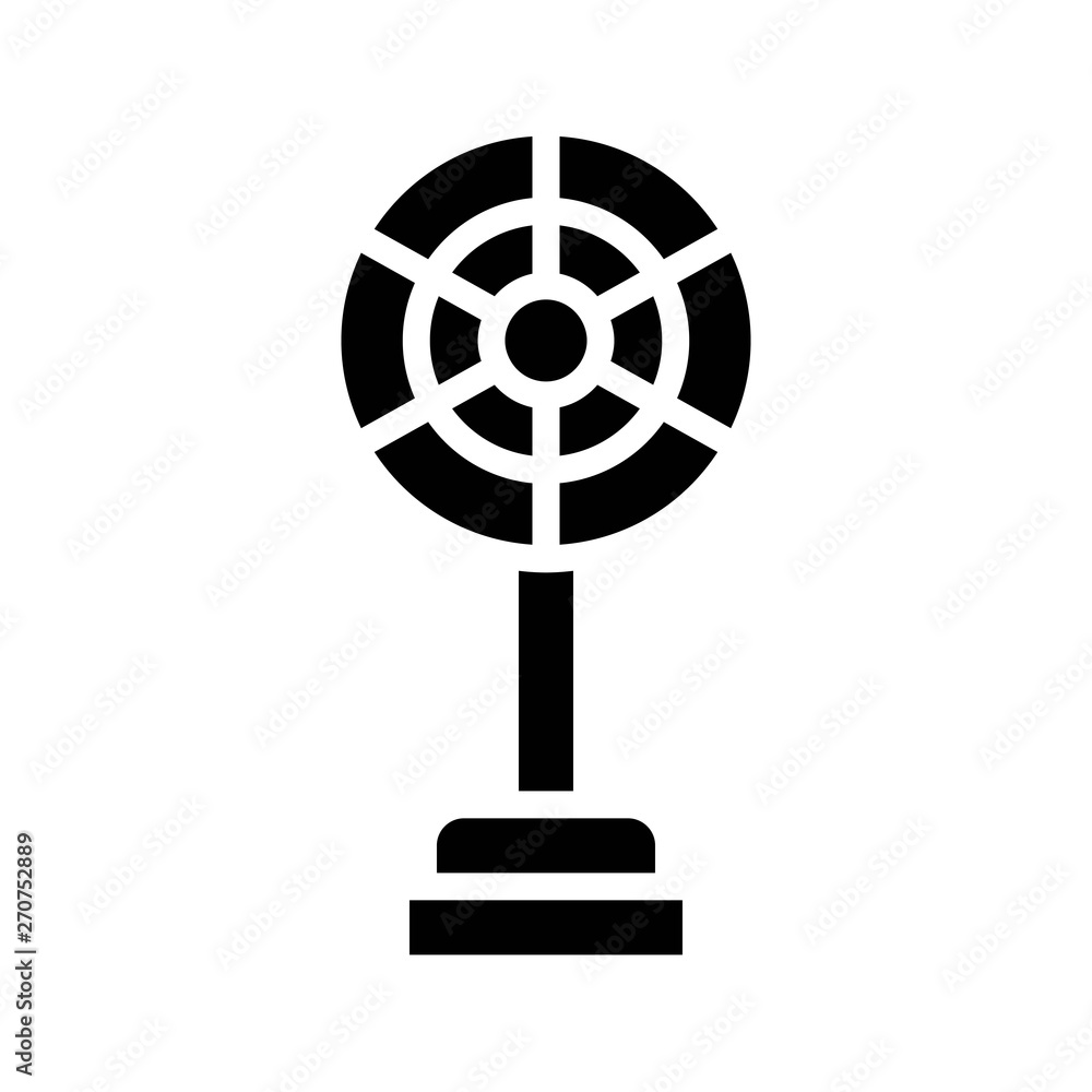 Obraz premium Stand fan vector illustration, Isolated solid style icon