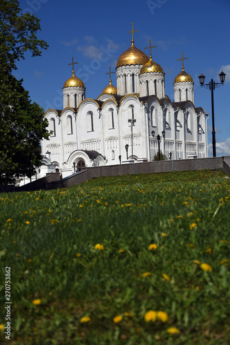 Assumption cathedral in Vladimir city, Russia. Popular landmark. 
