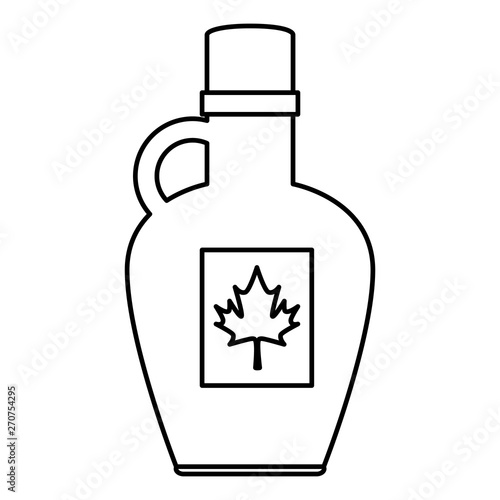 sweet maple syrup bottle product