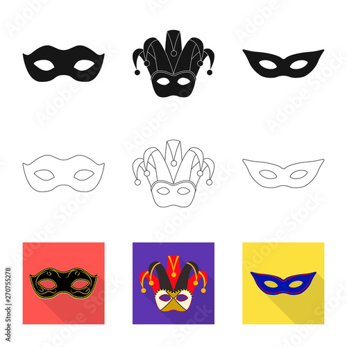 Vector design of luxury and celebration icon. Collection of luxury and hide  stock vector illustration.