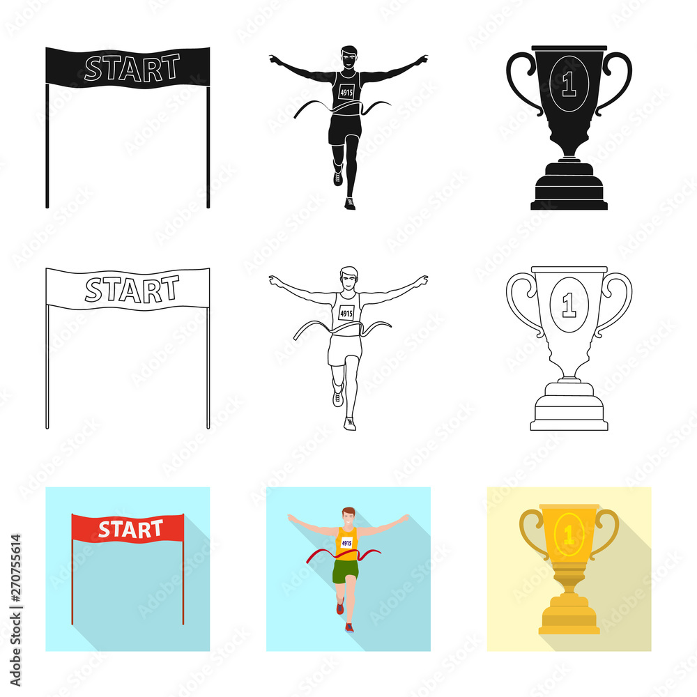 Vector design of sport and winner logo. Set of sport and fitness stock symbol for web. Vector design of sport and winner logo. Set of sport and fitness stock symbol for web.
