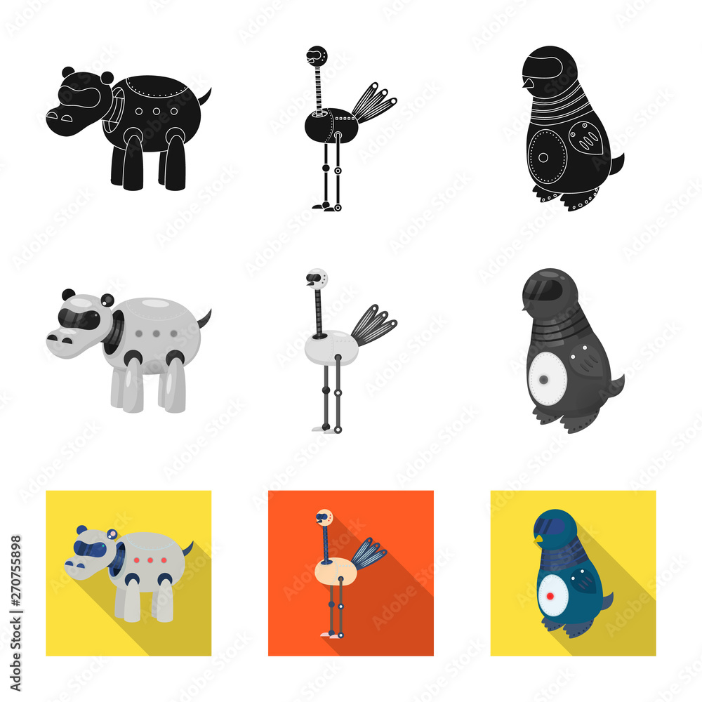 Isolated object of toy and science sign. Collection of toy and toy stock vector illustration.