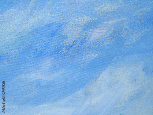 Soft blue sky watercolor on white paper.