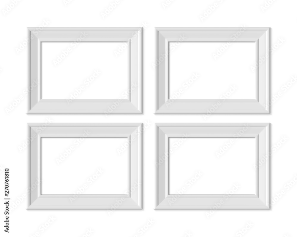 A4 White Frame Mockup Set of 3/JPG PNG PSD Smart (1059015)