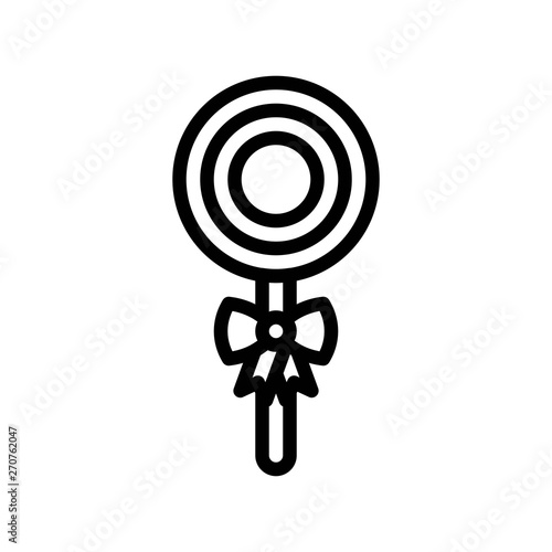 Lollipop vector illustration, Isolated line stye icon
