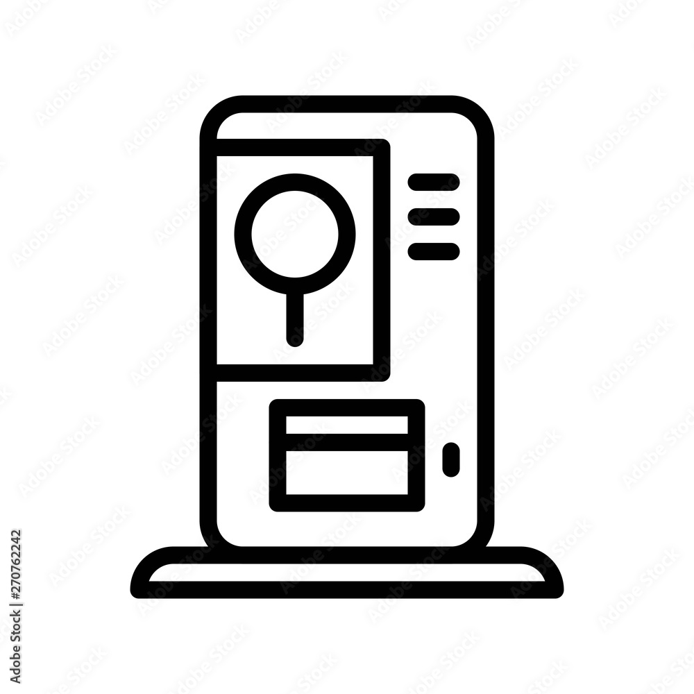 Fototapeta premium Lollipop vending machine vector illustration, Isolated line stye icon