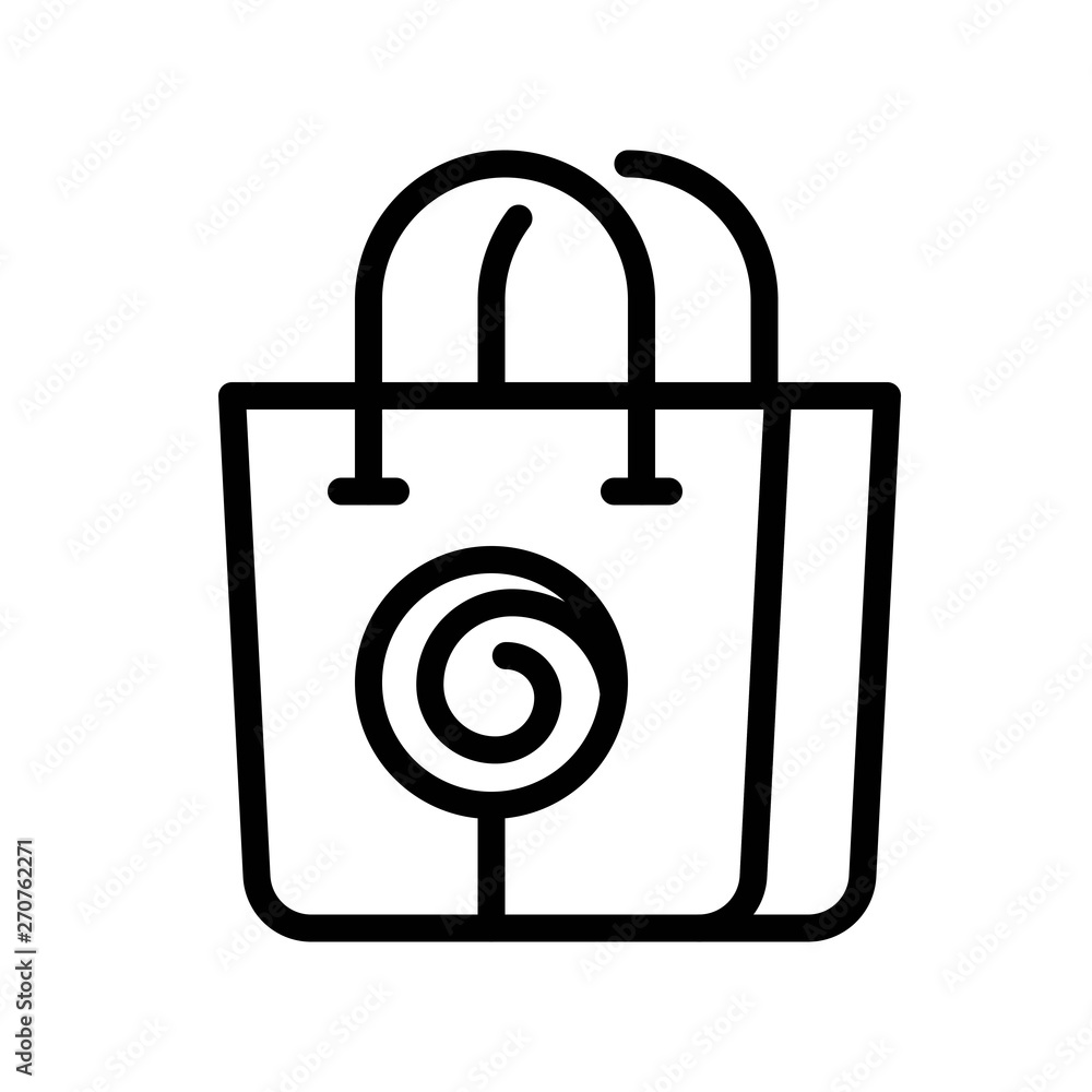 Shopping bag vector illustration, Isolated line stye icon Shopping bag vector illustration, Isolated line stye icon