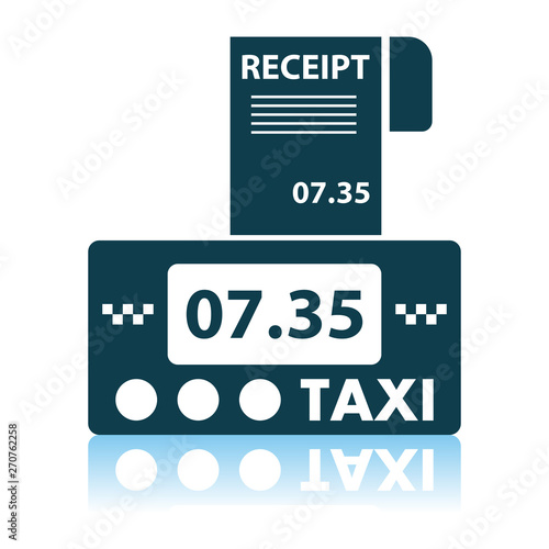 Taxi Meter With Receipt Icon